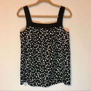 Ann Taylor Loft Black and White Sleeveless Top
